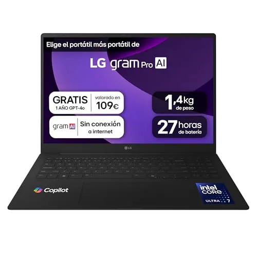LG gram Pro 16Z90TR-E.AD88B Portátil, 32GB RAM, 1TB SSD