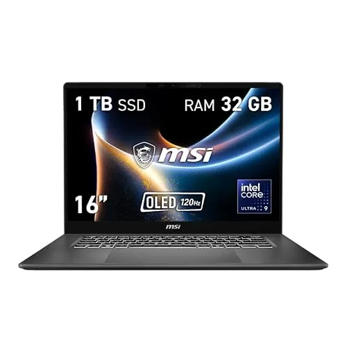 MSI Prestige 16 AI+ C3MG-013ES portátil 16" 16" 2.8K (2880 x 1800) (Intel Core Ultra 9 386H