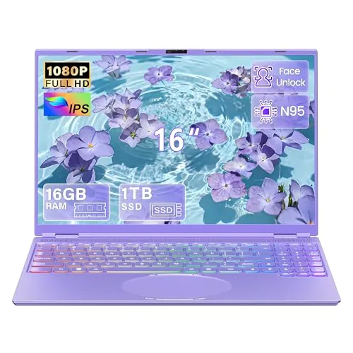 Fsjun Ordenador portátil FHD de 16 pulgadas, 1 TB SSD