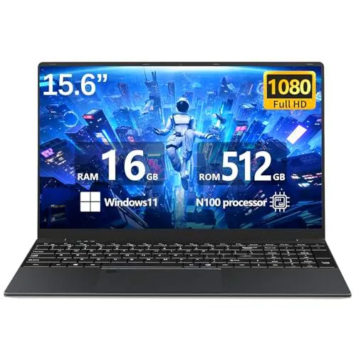 Insoluxia Ordenador Portátil 15.6", Portátil Celeron N100 CPU
