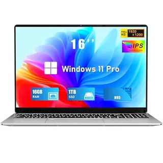 FUNYET PC Portátil 16 Pulgadas, 16 GB RAM, 1 TB SSD