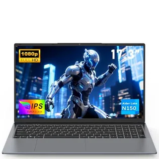 NAIKLULU 17.3 Pulgadas Ordenador Portatil Laptop, Processor N150(1,2 a 3,6Ghz) RAM 16GB SSD 1TB Computadora Pc Portatil Computer 2025