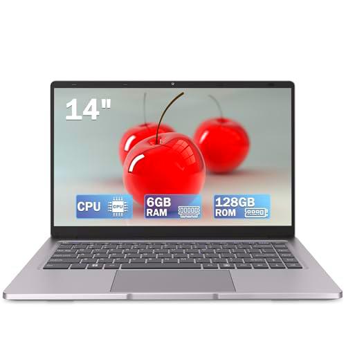 Pinstone - Ordenador portátil con 6 GB RAM y 128 GB SSD,ordenadores portátiles de 14 pulgadas con procesador Dual Core N4000