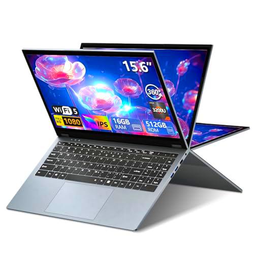 Notebook 2 in 1, 15,6" Windows 11 PC Portatile 16GB RAM 512GB SSD
