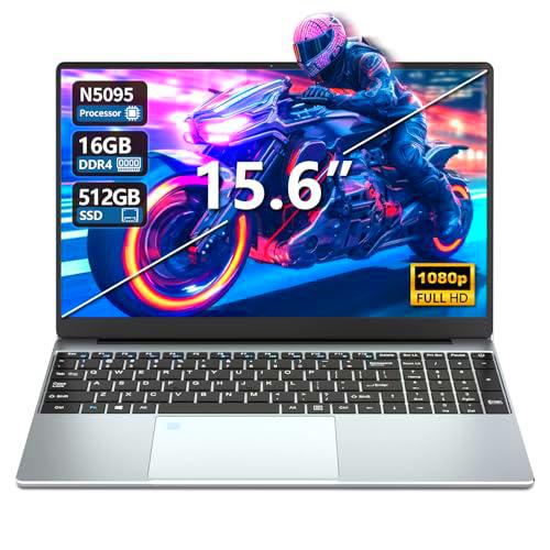 15.6" Portátile, Ordenador Portatil 16GB RAM 512GB SSD