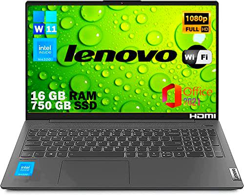 Lenovo, Ordenador portátil listo para usar, pantalla FHD de 15,6&quot;