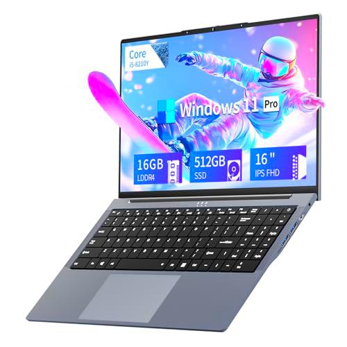 Zonatrix 16 Pulgadas Ordinateur Portable, Core I5-8210Y Procesador Windows 11 PC Portable