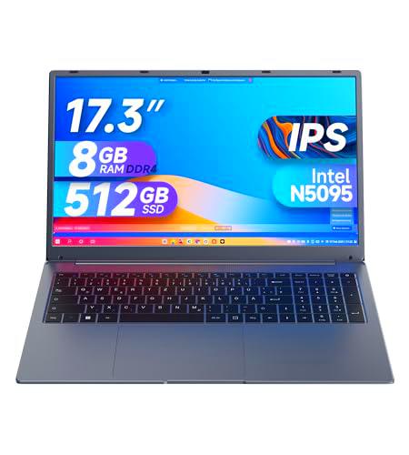IJKKJI Ordenador portátil, 17 pulgadas, 8 GB de RAM