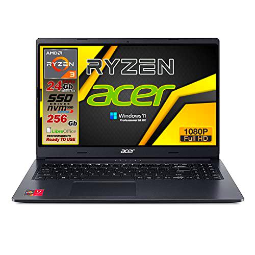 acer Ordenador portátil AMD RYZEN 3 3250u, hasta 3,5 GHz