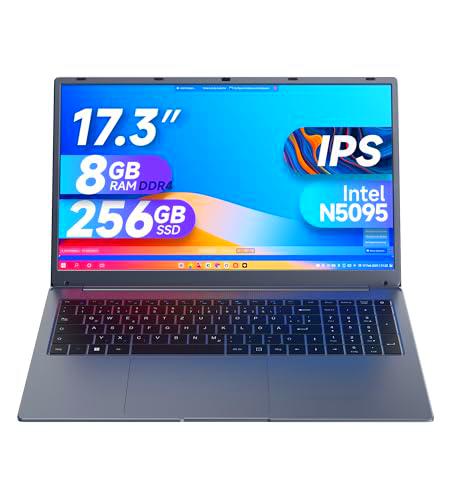 IJKKJI Ordenador portátil de 17 pulgadas, 8 GB de RAM