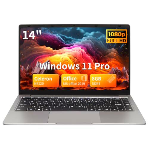MOREPC Portátil de 14 pulgadas, portátil ligero, Celeron N4120