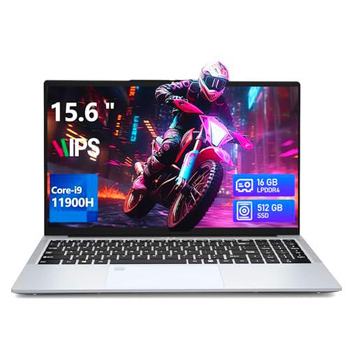 Ordenador Portátil 15,6 pulgadas, Core i9-11900H CPU 16 GB RAM SSD 512 GB PC portátil