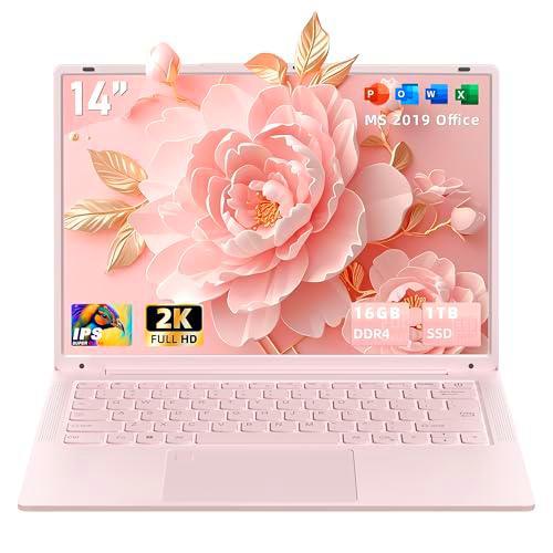 Fsjun Ordenador portátil de 14,1 pulgadas, Celeron N5105 (hasta 2,9 GHz)