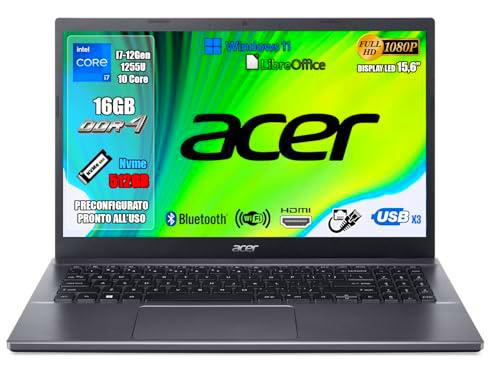 acer Extensa 15 Notebook procesador Intel Core i7-1255U hasta 4,7 GHz