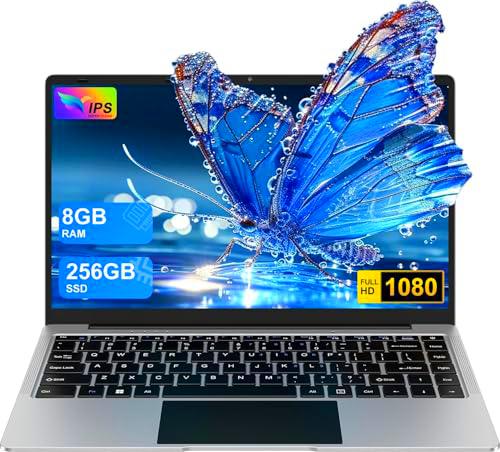 Ordenador portátil 14 Pulgadas N4020 hasta 2,8 GHz Portátil 8GB LPDDR4 RAM 256GB SSD Soporte 1TB SSD Expansión portatil 2.4G+5G WiFi BT4.2 USB