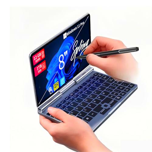 KOOFORWAY Mini portátil 2 en 1 de 8 pulgadas, Intel N100