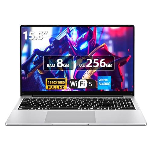 15,6 Pulgadas pc portátil, Celeron N4000 Ordenador portatil hasta 2,6 GHz