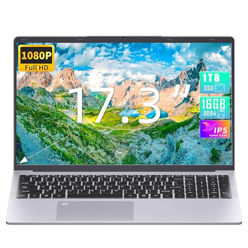 Win 11 Pro/Office 2019, 17.3" FHD Laptop, Celeron N5095 (hasta 2,9 GHz) CPU