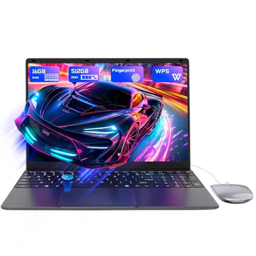PINSTONE Portátil de 15.6 Pulgadas - Computadora portátil Celeron N5095 con SSD de 512GB y RAM de 16GB LPDDR4