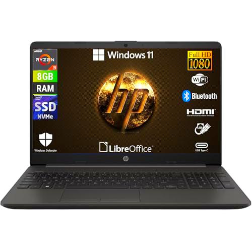 HP 255 G10, AMD Ryzen 3-7320u 4 Core 2.4 Ghz, Ordenador portátil con pantalla de 15.6" Full HD