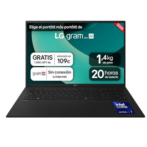 LG gram 17ZD90T-G.AX78B Ordenador Portátil 17 Pulgadas Intel Core Ultra7 255H