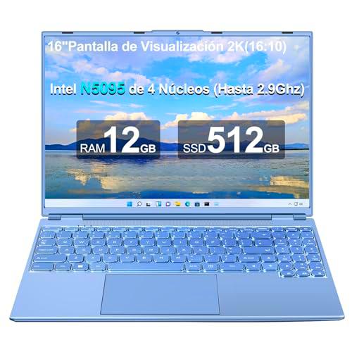 NOTODD Ordenador Portátil 16 Pulgadas Celeron N5095 Up to 2.9Ghz