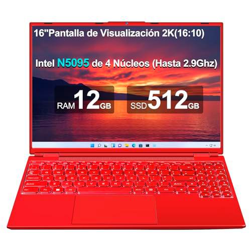 NOTODD Ordenador Portátil 16 Pulgadas Celeron N5095 Up to 2.9Ghz