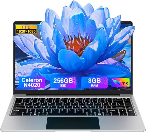 Ordenador portátil 14 Pulgadas N4020 hasta 2,8 GHz Portátil 8GB LPDDR4 RAM 256GB SSD Soporte 1TB SSD Expansión portatil 2.4G+5G WiFi BT4.2 USB