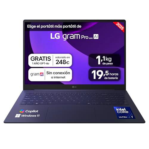 LG gram 16Z90TP-K.AD88B Ordenador Portátil 16 Pulgadas