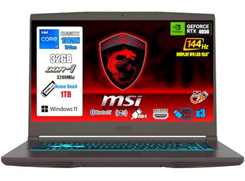 MSI Thin 15 PC Gaming, Notebook Gaming I7-13620H, 32GB RAM