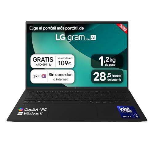 LG gram 16Z90TL-G.AS58B Ordenador Portátil 16 Pulgadas Intel Core Ultra5 228V