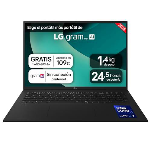 LG gram 17Z90TL-G.AU88B Ordenador Portátil 17 Pulgadas Intel Core Ultra7 258V