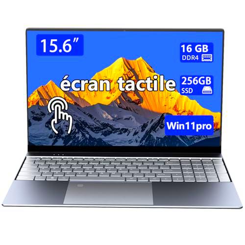 Waxuor - Ordenador portátil con pantalla táctil, 15,6 pulgadas HD