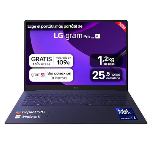 LG gram Pro 16Z90TS-G.AU99B Ordenador Portátil 16 Pulgadas
