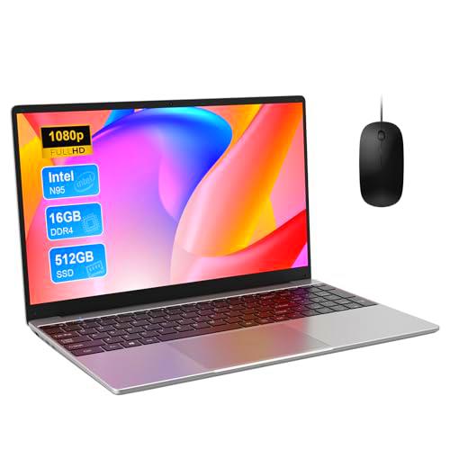 Ordenador Portatil 15,6 Pulgadas, 16GB RAM 512GB SSD