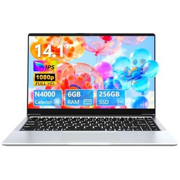 rumlawn 14.1 Inch Ordenador Portátil Celeron N4000 Processor 6GB RAM 256GB SSD