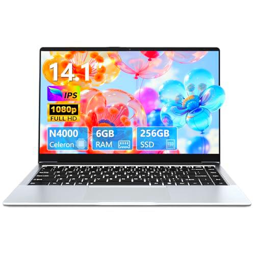 rumlawn 14.1 Inch Ordenador Portátil Celeron N4000 Processor 6GB RAM 256GB SSD
