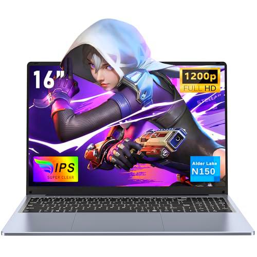 NIAKUN 16 Pulgadas Ordenador Pc Portatil Laptop, N150 Processor (hasta 3,6 GHz) RAM 16GB SSD 1TB Notebook