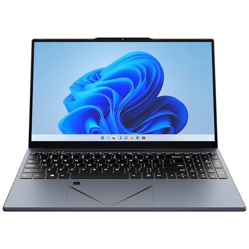 Ordenador portátil de 15,6 pulgadas, gris, procesador Intel N95 (hasta 3,4 GHz) | 16 GB RAM DDR4 SSD NVMe 512 GB | Teclado retroiluminado | Touchpad inteligente | Interruptor webcam | Win 11 Pro |