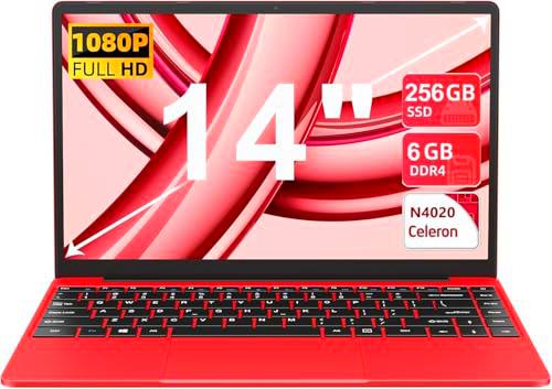 Ordenador Portatil Celeron N4020 Up to 2.8Ghz, Ordenadores Portatiles 14 Pulgadas Win 11 con 5G WiFi 6+256GB SSD Expansión 1TB