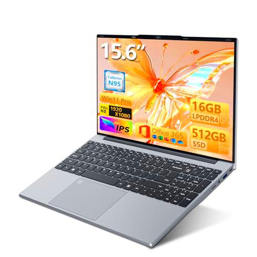 Ordenador Portátil 15,6 Pulgadas con Office 365, 16GB RAM 1TB SSD Celeron N95