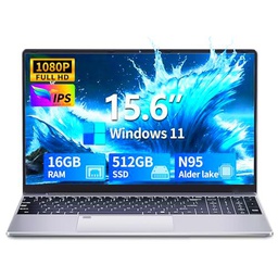 Ordenador Portátil 15,6 Pulgadas, Portátil 16GB DDR4 512GB SSD
