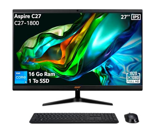 acer Aspire C27-1800, All-in-One PC de 27" Full HD IPS (Intel Core i5-12450H