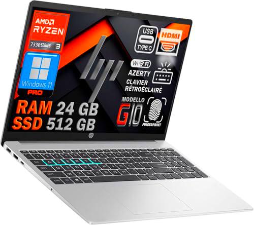 HP 255 G10 - Ordenador portátil delgado AMD Ryzen 3 7330U