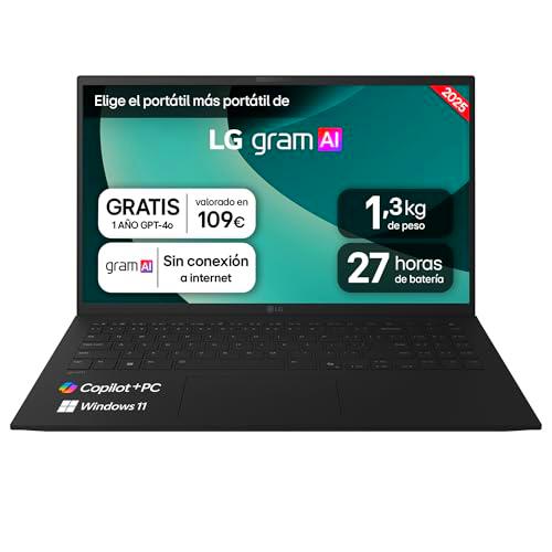 LG gram 15Z80T-G.AS55B Portátil 15", Windows 11, AMD Ryzen AI 5