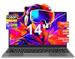 NOTODD PC portátil Win11 Notebook 14 pulgadas Ordenador portatil 6GB 256GB Extensiones SSD 1TB