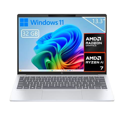 HP OmniBook 7 Aero - Ordenador portátil Ultraligero de 13.3" 2K (AMD Ryzen AI 7 350
