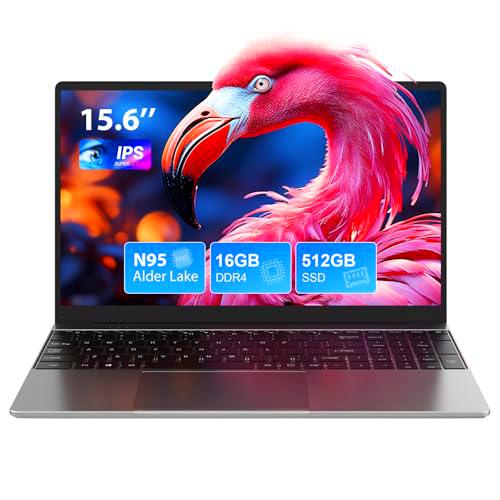 Ordenador Portatil 15,6 Pulgadas, Win11 PC Portátil 16GB RAM 512GB SSD Celeron N95 CPU( hasta 3,4 GHz)