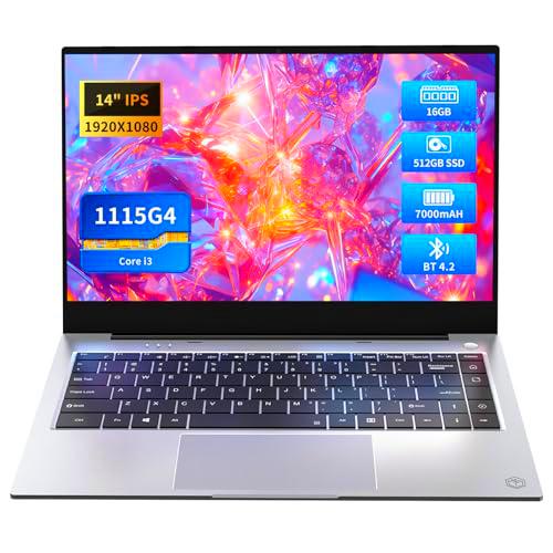 Monovate 14.1" Ordenador Portátil, PC Portátil Core i3-1115G4 CPU(up to 4.1GHz)