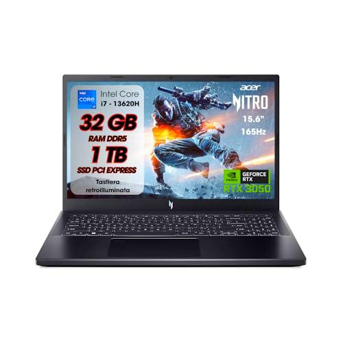 acer Nitro V15 PC Gaming, Notebook Gaming i7-13620H
